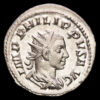 Filipo II. Antoniniano de plata (3,51 g.). Roma, 247-8 a.C. PAX AETERNA. RIC 231c. EBC