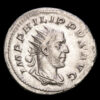 Filipo I. Antoniniano de plata (4,02 g.). Roma, 248 a.C. SAECVLARES AVGG / COS III. RIC IV, 3. EBC