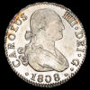 Carlos IV. 2  Reales ( 5,78 g.). 1808. Sevilla. Ensayador C.N. AC-728. SC- Restos de brillo original.