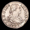 Carlos IIII. 1/2 Real. (1,36g.). Sevilla. 1793. Ensayador C·N. AC-359. VF+.