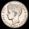 Alfonso XIII. 1 Peseta. (5g.). Madrid. 1901 (19-01). Ensayador SM·V. CA-60. MBC+.