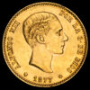 Alfonso XII. 25 Pesetas. (8,08g.). Madrid. 1877*18-77*. Ensayador DE·M. AC-68. XF+.
