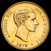 Alfonso XII. 25 Pesetas. (8,06g.). Madrid. 1876*18-76*. Ensayador DE·M. AC-67. UNC-.