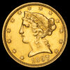 Estados Unidos. 5 Dólares. (8,36g.). Filadelfia. 1897. KM-101. VF+.