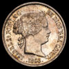 Isabel II. 40 Céntimos de escudo. (5,28g.). Madrid. 1866. AC-501. EBC+. Restos de brillo original.