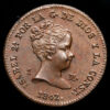 Isabel II. 1 Maravedí. (1,35g.). Jubia. 1842. CA-32. SC-. Excelente condición.