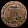 Isabel II. 6 Cuartos. (14,01g.). Barcelona. 1846. CA-31. EBC. Flores de siete pétalos.