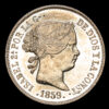 Isabel II. 2 Reales. Madrid. 1859. AC-374. UNC. Excelente condición.Brillo Original
