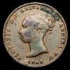 Gibraltar. 1/2 Quartos. (2,55g.). 1842. KM-1. MBC.