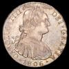 Carlos IV. 8 Reales (26,91 g.). Potosí. 1806. Ensayador P·J. AC-1012. VF+. Ligero tono.