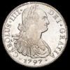 Carlos IV. 8 Reales (26,77 g.). México. 1797. Ensayador F.M. Brillo original. AC-960. EBC.
