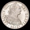 Carlos IV. 8 Reales (26,90 g.). México. 1801. Ensayador FT/FM. Restos de brillo original. AC-971. EBC.