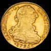 Carlos IV (1788 – 1808) 8 escudos. Con busto de Carlos III. Ceca de Santiago (Chile). 1795. Ensayador D·A.