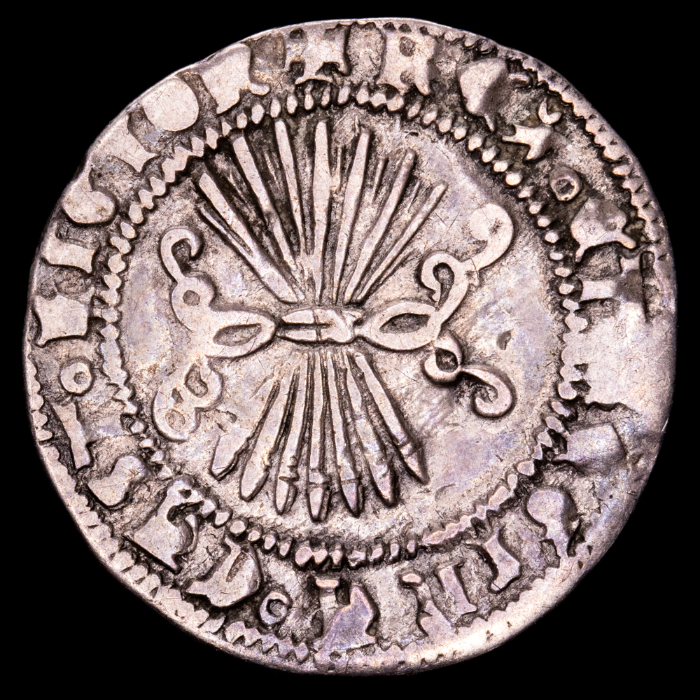Reyes Católicos. 1/2 Real. (1,59 g.). Granada. AC-223. MBC+. Escasa