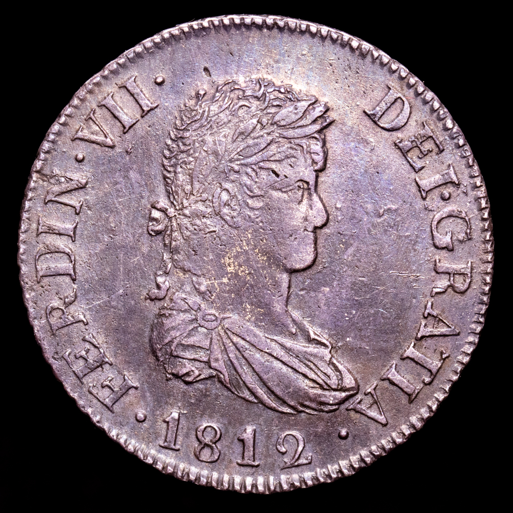 Fernando VII. 2 Reales. (5,86 g.). Cataluña. 1812. Ensayador S·F. AC-766. VF+. Buen ejemplar.