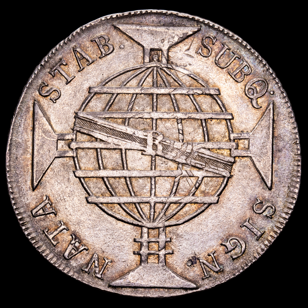 Brasil – Joannes . 960 Reis. (26,85 g.). Rio. 1817. KM-307.3. MBC+. Acuñada sobre un 8 reales