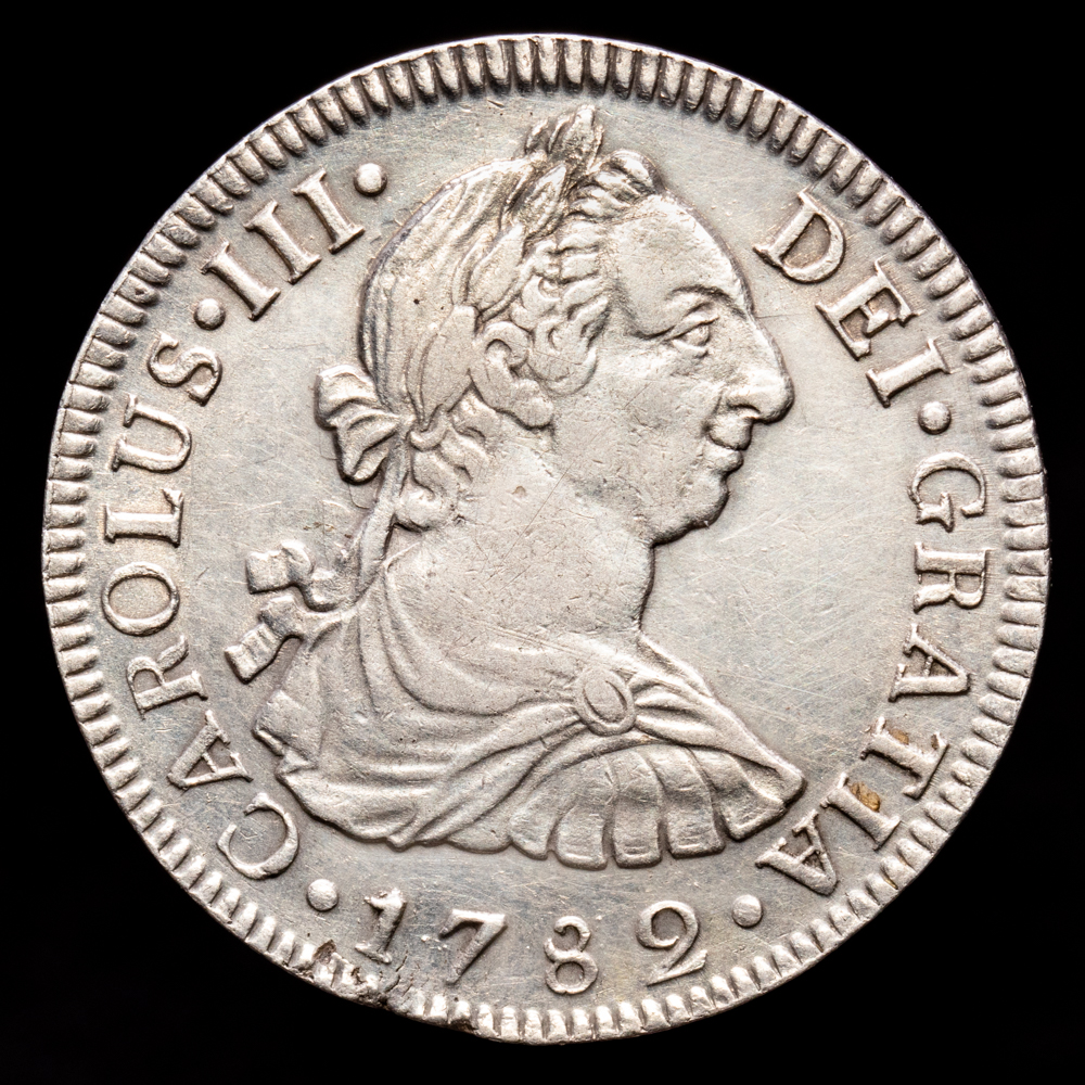 Carlos III. 2 Reales. (6,88 g.). México. 1782. Ensayador F·F. AC-672. MBC+/EBC-.