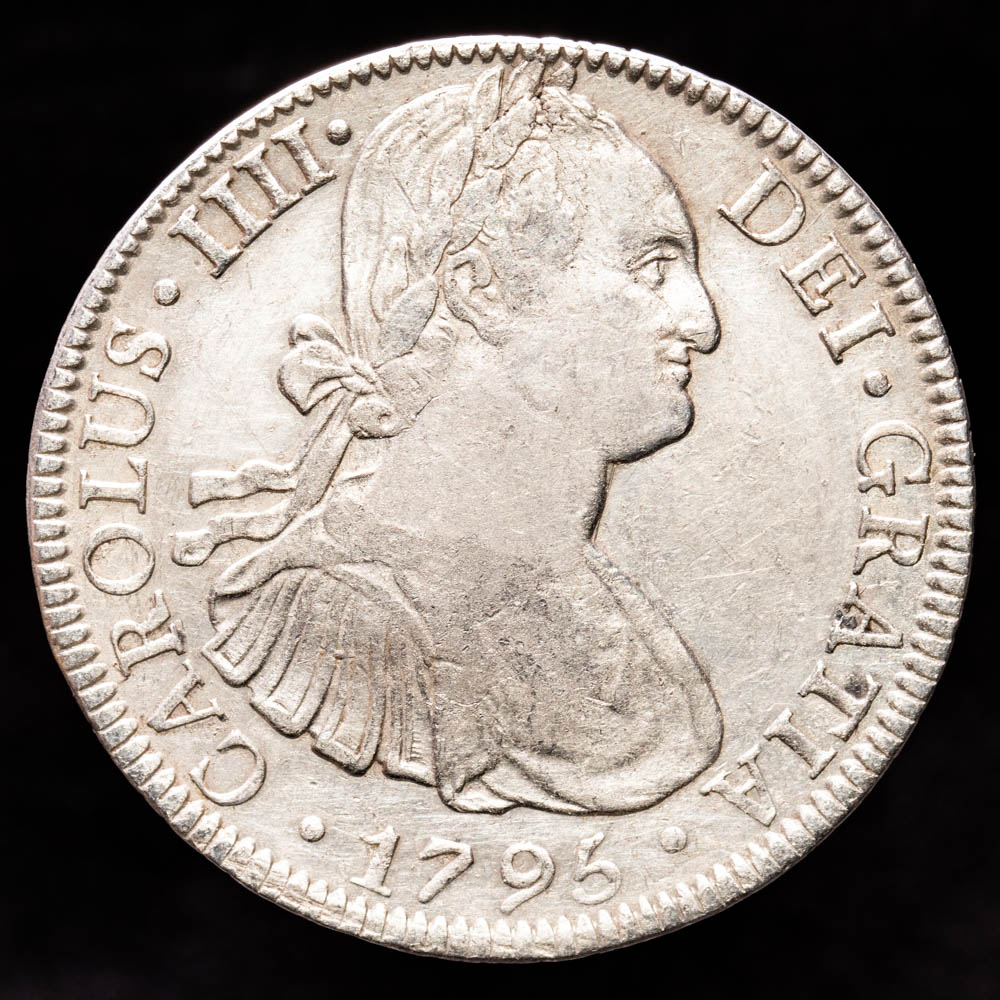 Carlos IV. 8 Reales. (26,92 g.). México. 1795. Ensayador F·M. AC-958. MBC.