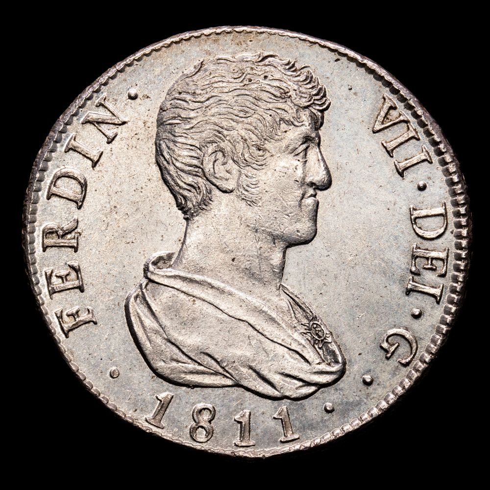 Fernando VII. 4 Reales. (13,37 g.). Valencia. 1811. Ensayador S·G. Aureo y Calicó-1144. SC-/EBC+. Brillo original.