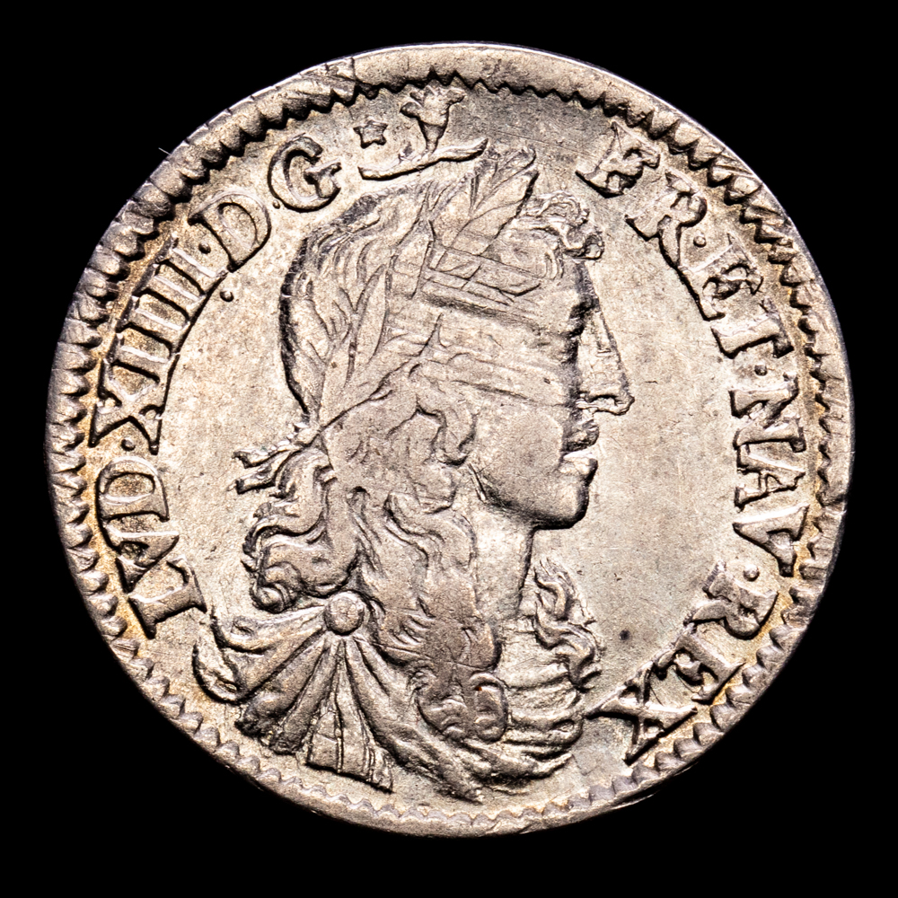 Francia – Louis XIV. 1/12 Ecu. (2,23 g.). Paris. 1662. A. GAD:115. MBC+.
